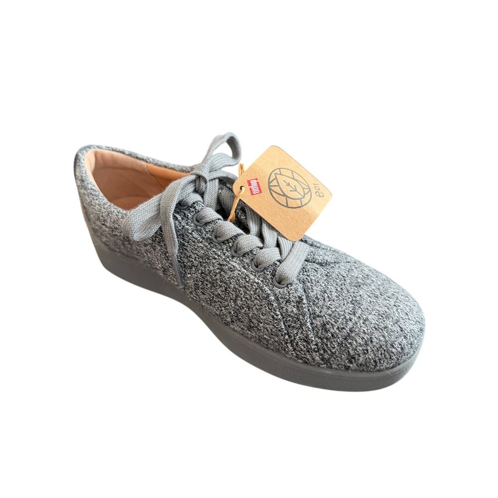 NWT Fitflop Women’s Rally E01 Merino Wool Mix Sneakers Gray Size 6